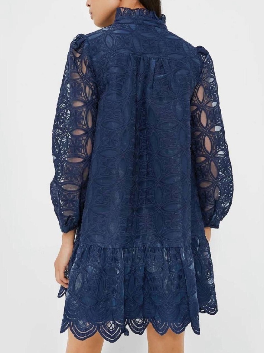 Navy Organza Palmerston Dress - Picture 2 of 6